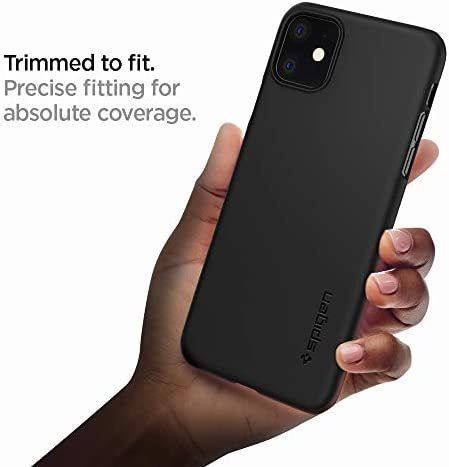Imagen 6 de 9 de Funda Spigen Thin Fit Para iPhone 11 Color Negro