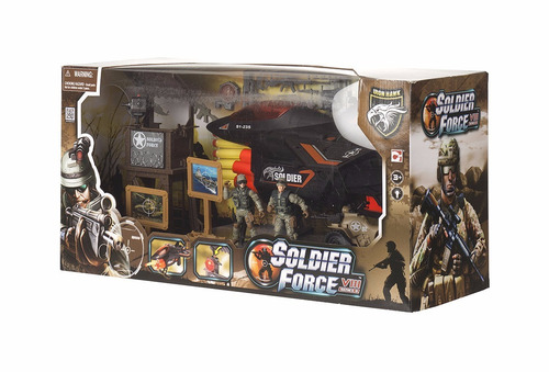 Soldier Force Avión Combate Misiles Luces Soldados Envio Gra