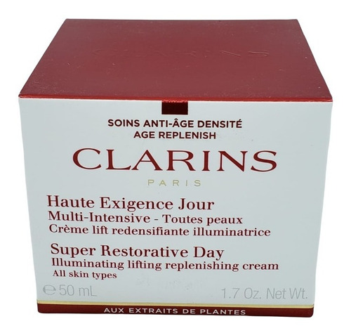 Clarins, Crema Super Restorative Day 50 Ml Más Regalito Momento de aplicación Día Tipo de piel Todo tipo de pieles