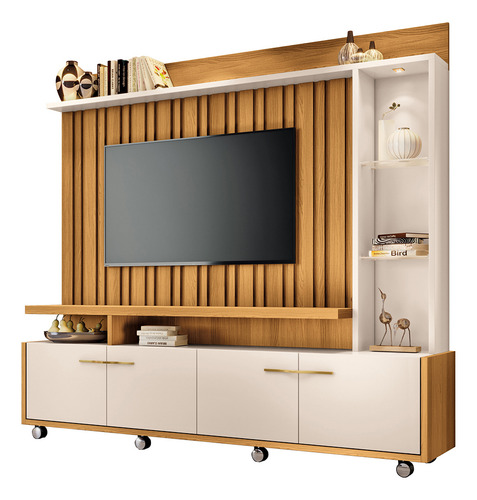 Home Titan Tv Até 60 Polegadas Com Led Cinamomo/off White