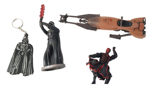 Darth Vader , Darth Maul Set De 4 Usado Star Wars Nave (Usado)