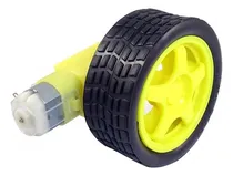 Comprar Motor Dc 3v A 6v Caja Reductora Rueda Goma Arduino