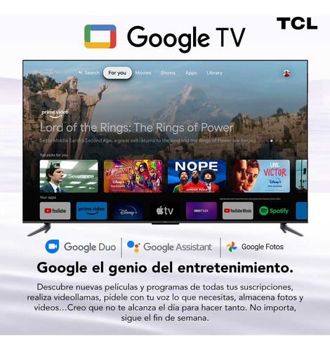 Imagen 6 de 12 de Qled 75 Tcl 75c645 4k Hdr Smart Tv Google Tv