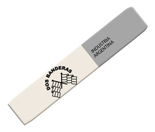 Imagen 3 de 4 de Goma De Borrar Lápiz Y Tinta 2 Banderas Gris 211 Pack X6