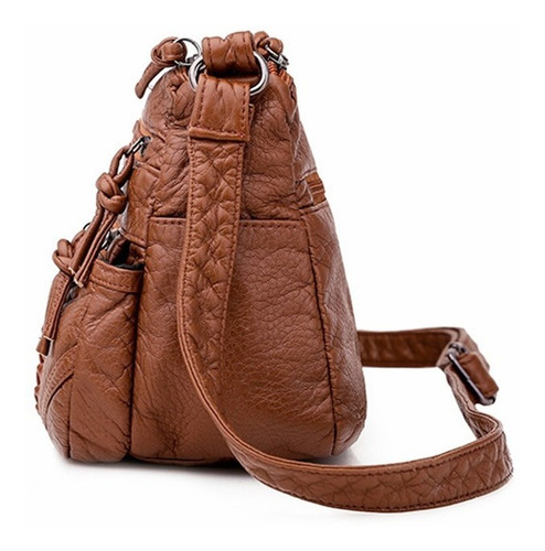 Imagen 6 de 10 de Bolso Bandolera Mujer Piel Suave Impermeable