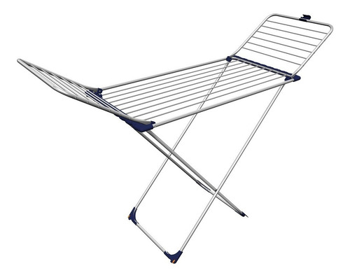 Tendedero Tender Ropa Pie Plegable Alas Aluminio Gimi Italia Color Azul