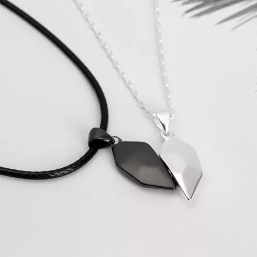 Pulseras Y Corazones Parejas Corazón Imán Amor 4pz Full Color Negro