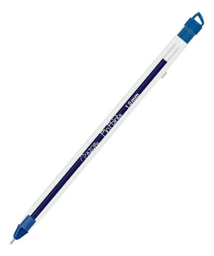 60 Boligrafo Pin Point Punto Medio 1.0mm 5 Caja C/12 Lapicer Tinta Azul Exterior Transparente