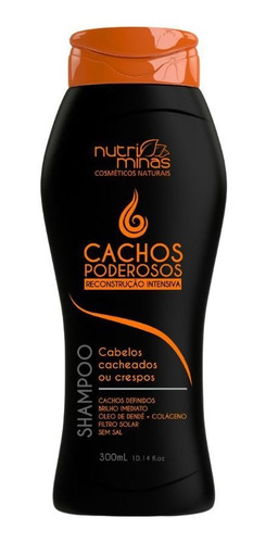 Shampoo Cachos Poderosos 300ml Óleo De Dendê Nutriminas
