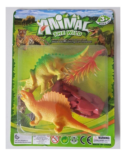 Combo 2 Animais Pvc Maquete Escola Zoo Jurassicos