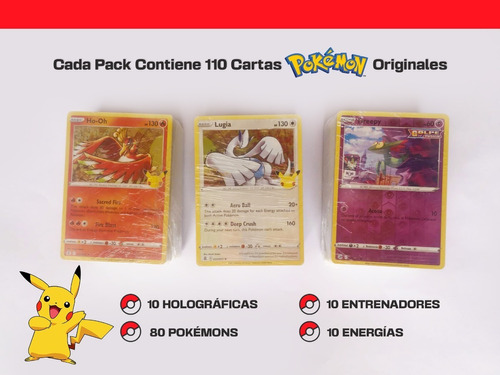 Cartas Pokémon Originales (110 Cartas)
