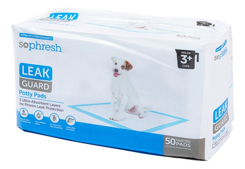 Sophresh Leak Guard Tapetes Ultra Absorbente P Perro 50 Pzas