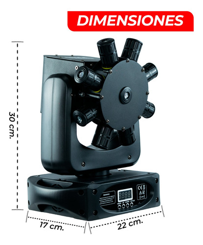 Cabeza Movil Laser Giratorio Rgb Smr Pro Dunna Dmx Dj Antro