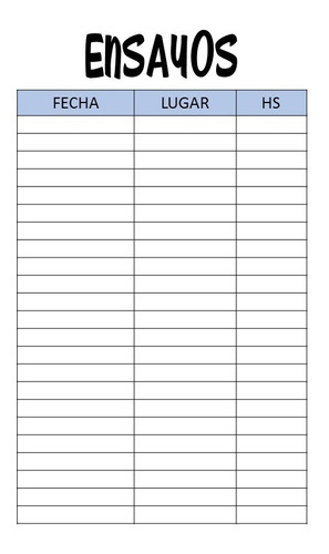 Agenda Cantante/músico, Pdf, Imprimible, A4/a5(cálido)