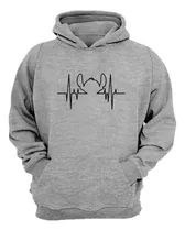 Comprar Buzo Canguro Hoodie Hombre Mujer Gris Algodón Estampado
