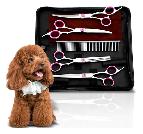 Tijeras Para Perros 5 Piezas,tijeras De Aseo De Acero