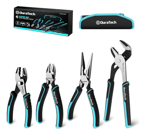 Duratech Juego Alicate 4 Pieza Construccion Cr-ni Premium 8