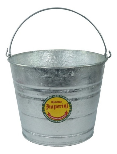 Cubeta Galvanizada Con Asa No.12 9.43lts 16900120 Color Galvanizado