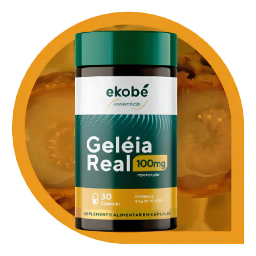 Vitamina Geléia Real 100mg - 30 Capsulas 490mg - Ekobé Sabor Sem Sabor
