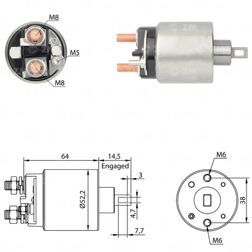 Solenoide Zm 1-710 - Nissan Sentra Tiida Versa Kicks