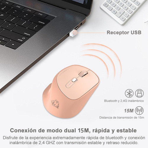 Mouse Free Wolf X7 Mouse Inalámbrico Silencioso Ergonómico