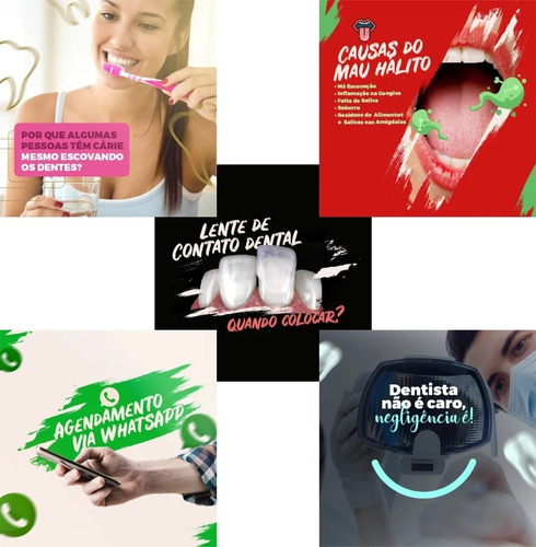 Pack Dentista 200 Arquivos Editáveis Mídias Sociais Pdf