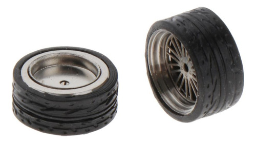 4 Pces 11mm 1/64 Escala Pneus Com Jante Da Roda Para 1/64 B3