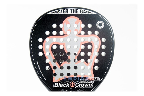 Imagen 3 de 3 de Paleta de pádel Black Crown Piton Attack Plus 2020 negra y coral