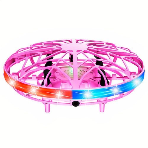 Mini Drone De Juguete Binden Ufo Detección De Palma Y Led Color Rosa