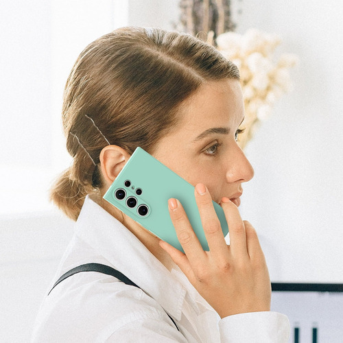 Funda Protectora De Silicona Líquida A Prueba De Golpes Para Samsung Galaxy S23 Ultra S23fe Plus