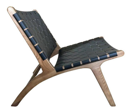 Silla Ocasional Diseño Wegner Ch24 En Madera Solida Y Piel