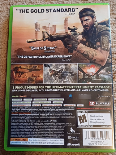 Call Of Duty: Black Ops - Xbox 360 (Usado)