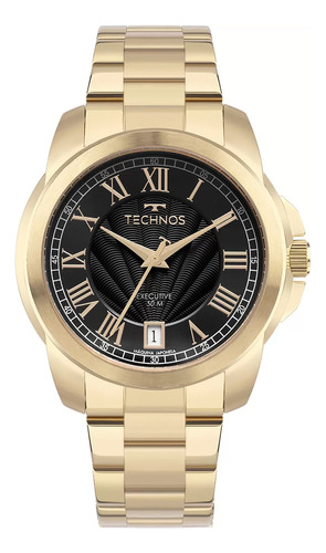 Relógio Technos Masculino Executive Dourado 2417aa/1p Grande