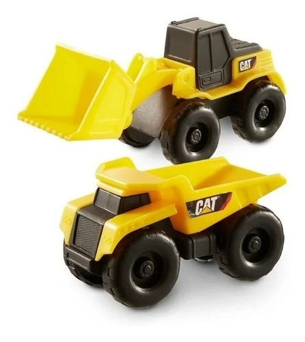 Vehiculo De Construccion Cat 8cm Pack X2  Volcador Pala 