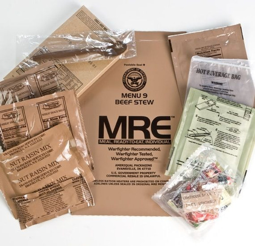 Comida Militar Mre Sellada, 2 Menús (tu Escoges). (Usado)