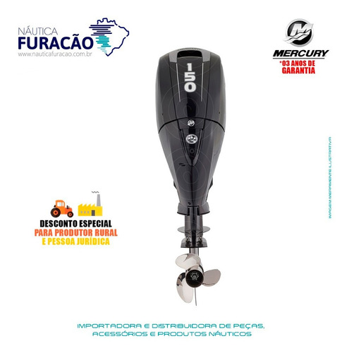 Motor De Popa Mercury 4 Tempos 150hp L 3.0l Efi