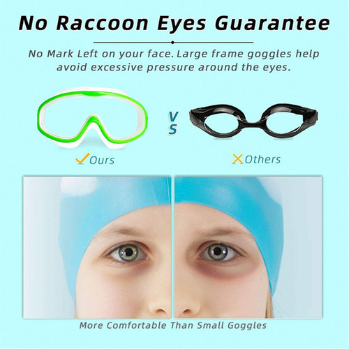 Gafas De Natación: Antivaho, Vista Amplia For Niños Y Niñas