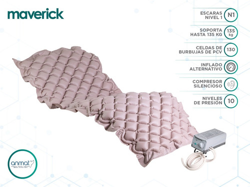 Imagen 2 de 10 de Colchón Antiescaras Hasta 135kg Aire Automático Envío Gratis