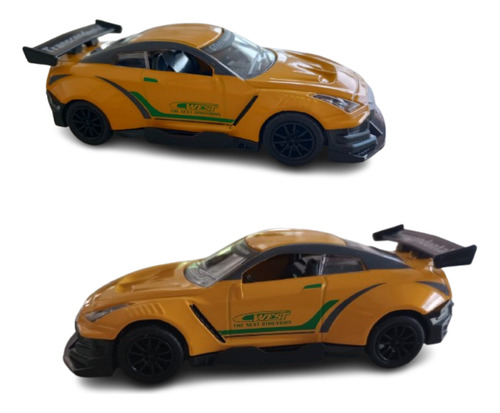 Auto De Coleccion Metal 1:36 Pullback Die Cast Color Deportivo Amarillo