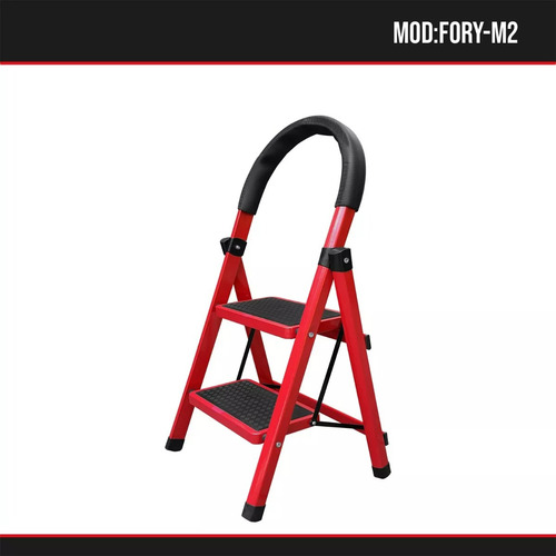 Escalera Plegable 2 Peldaños Resistente Compacta
