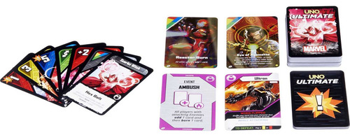 Juego De Cartas Mattel Games Uno Ultimate Marvel Scarlet Wit