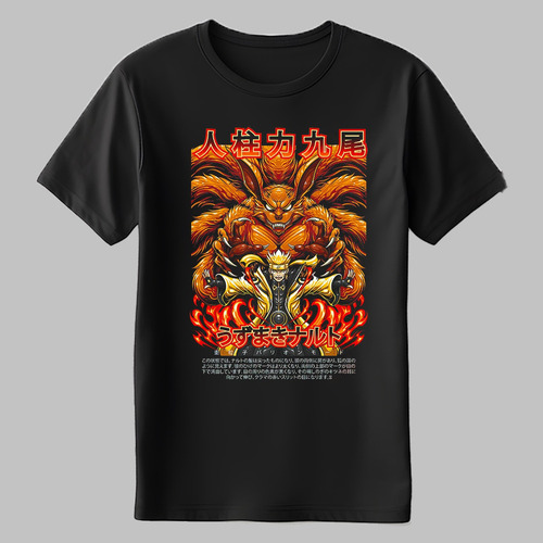 Playera Anime Naruto Kurama Naruto Cuello Redondo