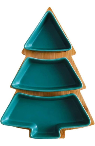Juego De Platos Verdes Para Árbol De Navidad, Plato De Cerám