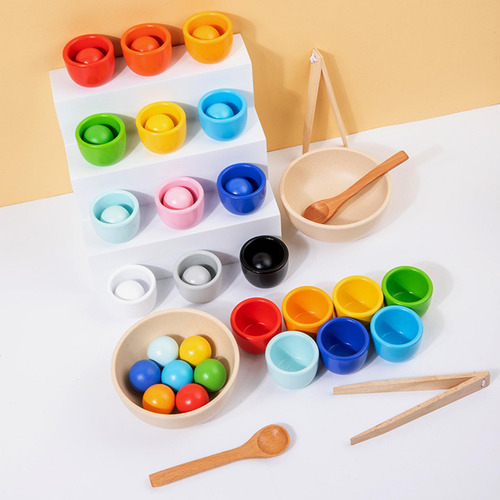 Bolas De Arcoíris En Tazas, Juguetes, 12 Colores