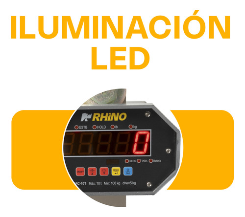 Báscula Colgante 10 Toneladas Bac-10t Rhino Color Gris
