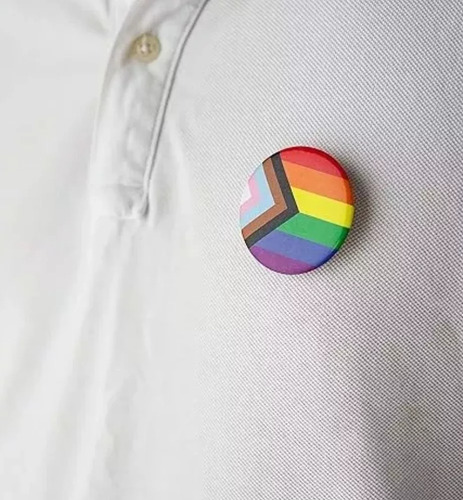 30 X Bandera Chapita Gay Lgbt Del Orgullo Inclusivo 3.5 Cms