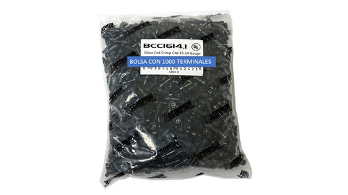 Imagen 2 de 4 de Terminal Campana Bolsa De Mil Piezas Cal. 16/14 Bcc1614.1