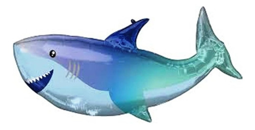 Globo Tiburon Met Jumbo Fiesta Animales Del Mar Azul Shark