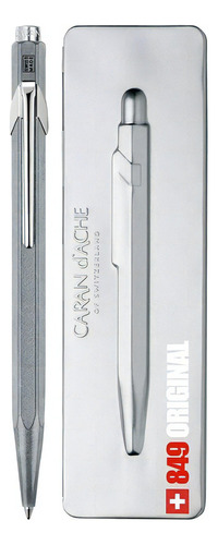 Bolígrafo Carandache 849 Popline 849.069 Gris Con Estuche