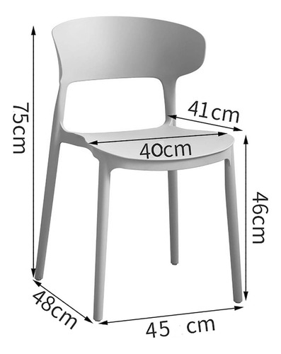 Set De 2 Sillas De Comedor Plástico Cielo - Cassias Liso Verde Claro Verde Claro